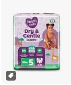 Parents Choice Dry & Gentle Diapers, Size 5, 27 count