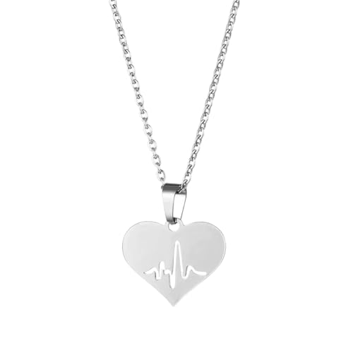 Bijoux anniversaire collier électrocardiogramme cœur tendance