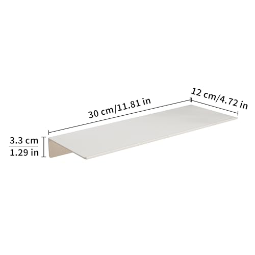 Étagère de rangement au design épuré blanc mat en aluminium robuste