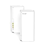 Tenda Nova Mesh Wi-Fi 6E AXE5700 Whole Home Tri-Band Mesh Wi-Fi 6E System, (MX21 Pro), 6G Band, Cover up to 7,300ft² and 200 Devices,Seamless Roaming, 8K, VR HD, Cloud Games, Pack of 2