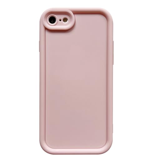 Image of Puxicu Slim Case for iPhone SE 3rd 2022 / 2nd 2020, Enhanced Camera Protection, Shockproof Skin-Friendly Touch Soft Case Cover for iPhone 7 /8 Phone 4.7 inch, Light Pink