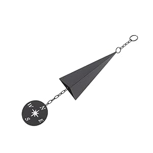 North Country Boothbay Harbor Iron Triangle Wind Chimes with Compass Indoor Outdoor Decor Wall Ornament for Home Porch Patio Garden