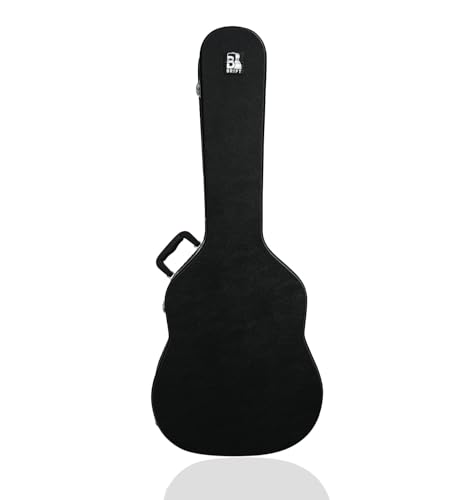 BRIFT 43.5\'\' Hard Case for 12-String Dreadnought Acoustic Guitar, Perfect Fit with Locking Latches, Plush Interior & Accessory Storage | Sturdy Protection for Travel, Gig, Home