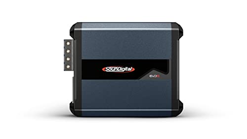 SounDigital EVO6 1200.4 Car Audio Amplifier 1200W RMS 4 Channel (4 X 300 Watts RMS at 2 Ohms OR Bridgeable Amplifier 2 x 600 WRMS at 4 Ohms) Class D Full Range Compact Design SD1200.4-4D