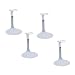 BANBERRY DESIGNS Doll Stands - Set of 6 White Metal and Vinyl Adjustable Stands - These Holders Expand Approx. 3 5/8" to 6"
