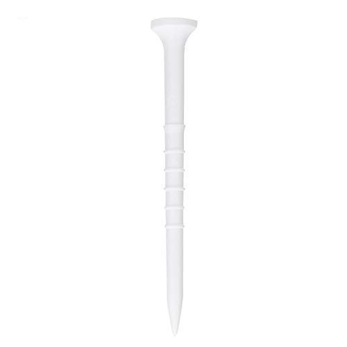 Tbest Premium Plastic Tees, 84mm / 3.3in, 15pcs, White, Controllable Depth, Tees