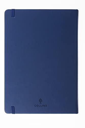 Collins Debden Legacy A5 Plain Blue Notebook – Royal Blue Journal with ...
