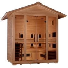 Golden Designs GDI-8125-01 Gargellen 5 Person Hybrid Outdoor Steam Sauna - Canadian Hemlock