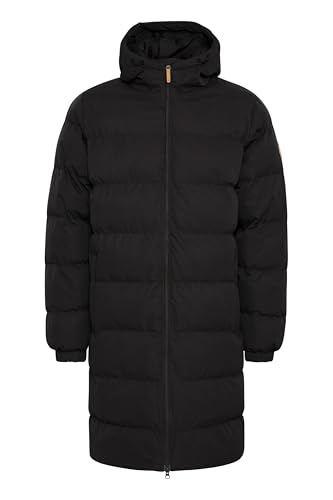 NORTH BEND NBEliot Herren Steppmantel Winterjacke Outdoorjacke atmungsaktiv wasserdicht Winddicht mit Kapuze Reißverschlusstaschen TPU-Membran, Größe:M, Farbe:Black (1001)