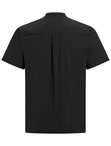 ABAFIP Men's Floral Mexican Shirt Short Sleeve Embroidered Button Up Fiesta Traditional Cuban Shirts4