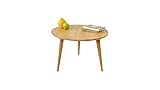  Gozos Design Oviedo Couchtisch, Rund, Massivholz, Wohnzimmertisch, Sofatisch, Kaffeetisch, einfacher Aufbau, Vintage, 60cm Durchmesser
