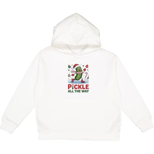 inktastic Pickle All the Way Youth Hoodie Sweatshirt Youth X-Large (18-20) White 471d3