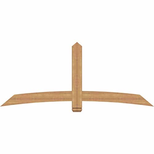 Ekena Millwork 84"W x 35"H x 1 1/2"D x 5 1/2"F, 10/12 Pitch, Bellingham Smooth Timber Gable Bracket, Western Red Cedar