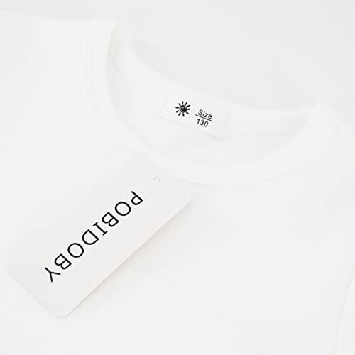 Image of POBIDOBY Toddlers Long Sleeve T-Shirt Soft Cotton Top Tees for Girls and Boys 1-Pack