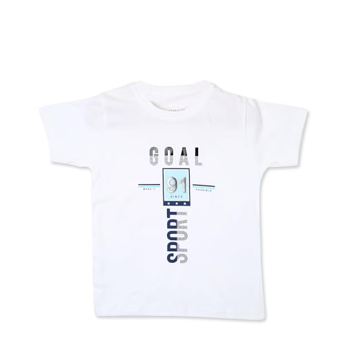 Image of CAVIO Boys Regular Fit Striped Hooded Casual Shirt and T-Shirt