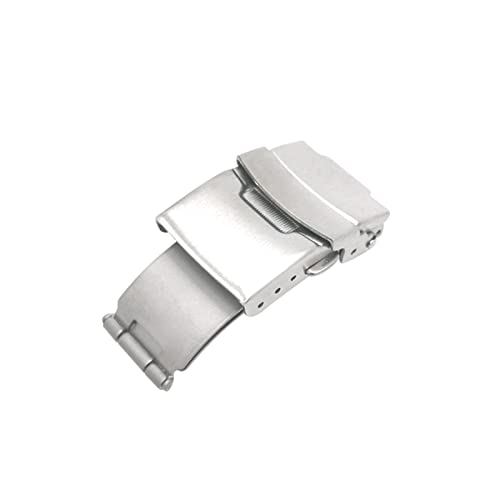 ARSMI Accesorios de Reloj de Acero Inoxidable Accesorios de Reloj de Reloj Doble Hebilla Doble Click Haga Clic en WheamBanda Push Button Button Button Button Hebillas Corchete (Color : 16mm)