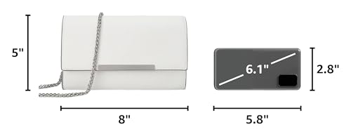 Image of AFKOMST Clutch Purses for Women Small Convertible Wristlet and Evening Bag | Vegan Leather, Fits 6.7-inch Phone /Passport, Versatile for Formal Events /Prom /Wedding /Cocktail /Night Out /Daily Use