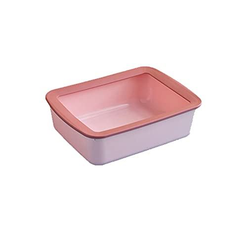 Maison de toilette chat anti-projections avec rebords hauts amovibles