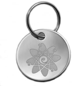 EMF Harmony Wellness Support Tag for Pets – Stainless Steel Pet Collar Pendant (1 Inch)