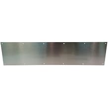 Don-Jo 90 Metal Kick Plate, Satin Stainless Steel Finish, 28" Width x 6" Height, 3/64" Thick