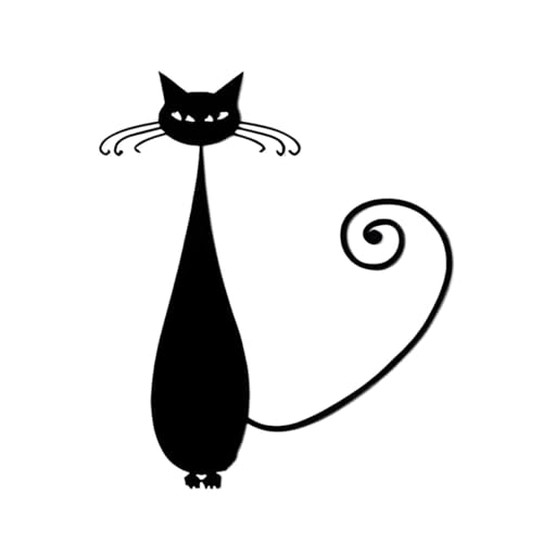Abstract Black Cat Metal Wall Art Decor Outdoor Decor Metal