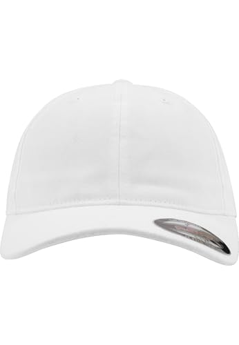 Flexfit Kappe Garment Washed Cotton Dad Hat, White, S/M, 6997-00220-0053