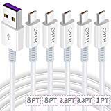 Micro USB Cable Android Charger, OIITH 5 Pack (1Foot, 3.3Foot, 8Foot) Sync and Fast Charging Cable for Android, Samsung Galaxy S7 Edge/S7/S6 Edge, Note, LG, Nexus, Nokia, Motorola and More