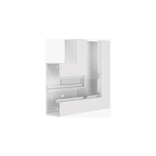 Équerre plate Hager blanche pour harmoniser les câbles du salon moderne