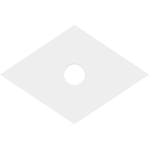 Image of Ekena Millwork CMP14X9DD-02000 Diamond Architectural Grade PVC Contemporary Urethane Ceiling Medallions 14 inchW x 9 3 /8 inchH x 2 inchID x 4 3 /4 inchC x 1 inchP