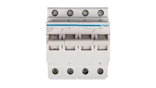 interrupteur inverseur - 2 pôles - 63a - i / 0 / ii - hager sf263