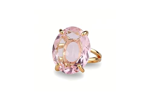 Bague quartz rose et double anneau or rose, sublimez votre style au quotidien