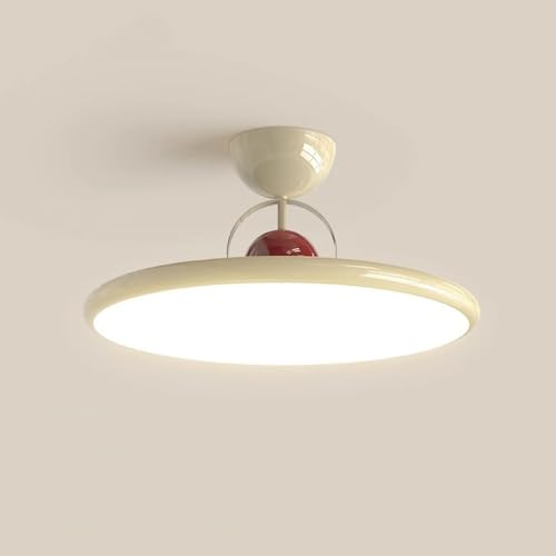 RXPVUXE Lámpara de techo semiempotrada estilo crema, luminarias de techo LED regulables con control remoto, lámpara de techo minimalista moderna para dormitorio, sala de estar, comedor, cocina, oficin