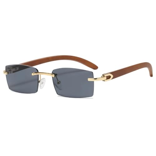 Lunettes de soleil UV400 sans monture rectangulaires haute protection