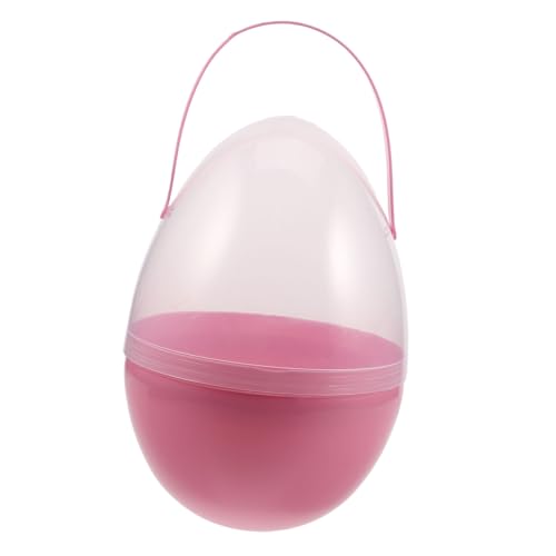 MAGICLULU De Pascua Huevo De Pascua Gigante Bolas De Adornos De Pascua Rellenos De Huevo Para Pascua Cesta Grande De Cornucopia Juguetes Canasta De Pascua Rellenable Rosa Páginas