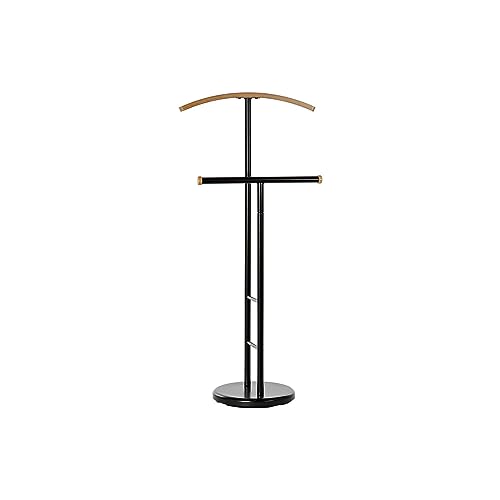 DKD Home Decor Galán de Noche de la Marca, Color Negro, de Metal y Madera (46 x 28 x 105 centímetros)