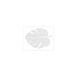 Wandschablonen 40 cm – 50 Schablone for Malen von Farbe an der Wand, Vorlage for Möbel, großes Sideboard, Blatt, tropischer Dschungel, Palme(M 40cmX30cm)