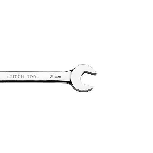Jetech 21mm Flexible Head Gear Wrench, Industrial Grade Ratcheting Combination Spanner, Forged, Heat-Treated Cr-V Alloy Steel - Image 3