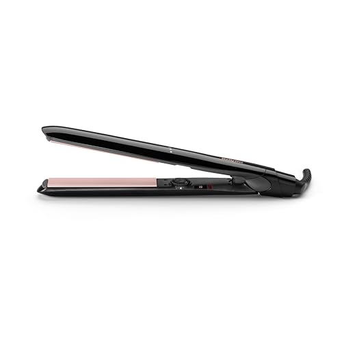 BaByliss Perfectly Sleek Hair Straightener 235C Quartz-Ceramic Coated Plates 13 Heat Settings Fast Heat Up Long Plates Auto Shut Off 3m Swivel Cord ST298SDE (Black)