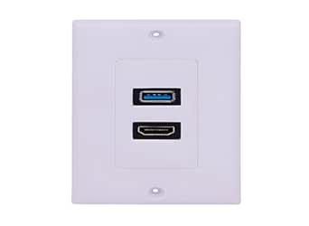 HDMI 2.1 Wall Plate, ELECTOP 8K HDMI Wall Outlet Pass - View #3