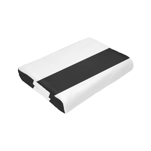 Couverture de lit en flanelle douce rayée noir et blanc de haute qualité