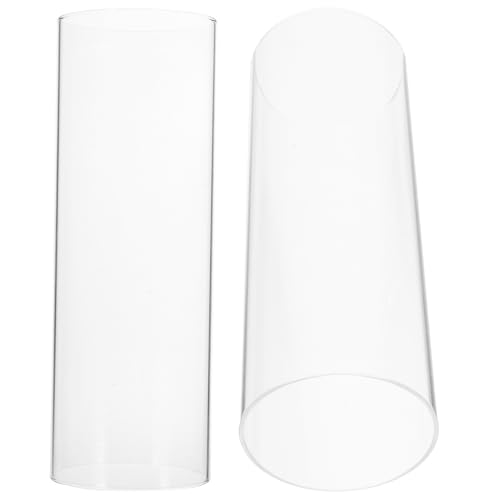 2pcs Candle Shade Candle Supply Candle Accessory Household Glass Dome Desktop Glass Dome Decorative Candle Holder Household Candle Holder Desktop Glass Cloche Desktop Candle Cover