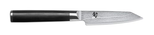KAI Shun Classic Kiritsuke 9 cm - couteau damassé 32 couches noyau VG MAX - 61 (±1) HRC - manche en bois de pakka - Fabriqué au Japon - petit couteau de...
