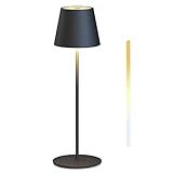 【Vielfältige Einsatzmöglichkeiten】:led tischlampe akku das kabellose Design passt perfekt zu Ihrem Tisch, ohne lästige Kabel, die Sie beim Genießen einer guten Mahlzeit stören. Dank der Wasserdichtigkeit nach IP54, keine Angst vor Regenspritzern. Tischlampe outdoor perfekt für Camping, Gartenpicknick, Balkonlektüre, Tischbeleuchtung, Bar, Party, Schlafzimmer und andere Veranstaltungen.
