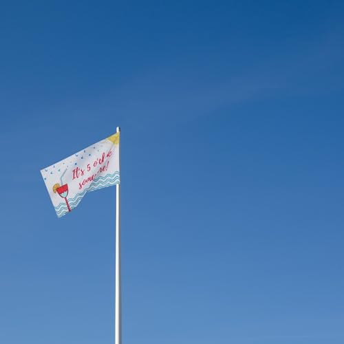 Runesol 5 O'Clock Somewhere Party Flag, 91x152cm, 3ft x 5ft, Premium Quality, Vivid Colours, Inside/Outside Use