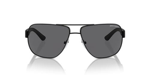 A|X ARMANI EXCHANGE Mens AX2012S Rectangular Sunglasses, Matte Black/Grey Polarized, 62 mm - Image 3