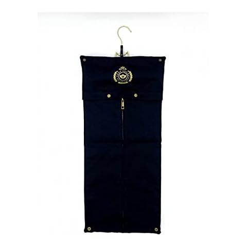 Clip In Hair Extensions Storage Travel Case & Hanger - Black/Gold Cover