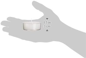 Amazon Basics 12-Pack Unscented Large Tealight Candles - 7 Hour Burn Time - White