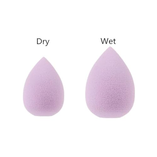 Jowxsx 6PCS Mini Makeup Sponge, Black Small Beauty Sponge Blender Set for Foundation, Powder, Concealer Highlight,and Eye Shadow (Purple)