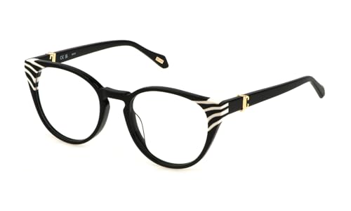 Gafas de vista Just Cavalli VJC046V 0981 con montura negra y patillas blancas en contraste