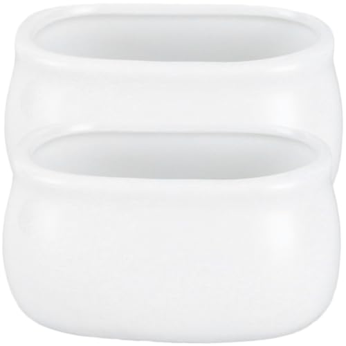 CONGARTENO 2 piezas Azucarero Cerámico Pequeño Recipiente Compacto para Azúcar Cubo Dosificador Seguro y Fácil de Limpiar para Café y Condimentos Domésticos